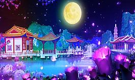 圆月花瓣 LED大屏幕中秋晚会