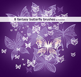 光影幻想蝴蝶笔刷