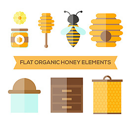 扁平蜂蜜元素