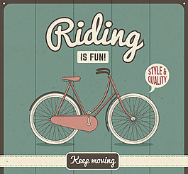 复古可爱的自行车背景