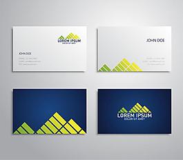 大气蓝白名片设计