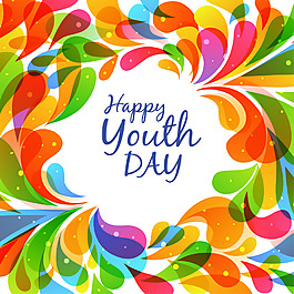 抽象多彩的青年日背景