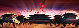 古代建筑场景大片背景图片