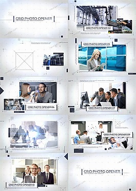 AE标尺主题样式的企业宣传展示，现代简洁