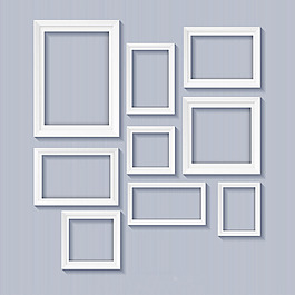 白色时尚典雅边框矢量素材