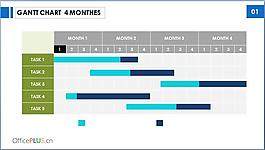 时尚商务PPT图表信息模板