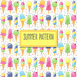 夏季冰淇淋背景图案