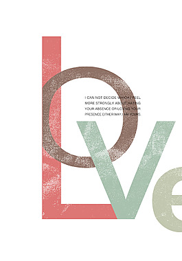 创意字母海报love