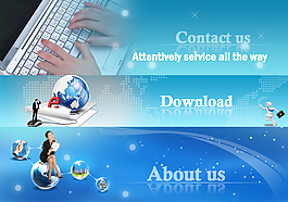 商务类网站banner图片psd素材