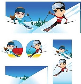 滑雪的男孩