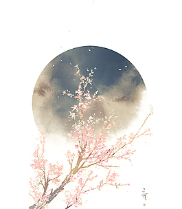 唯美古风手绘插画