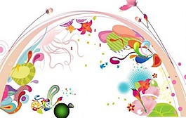 五颜六色手绘海报