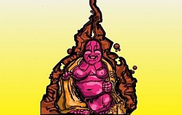 紫色雕像
