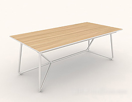 现代简单餐桌3d模型下载