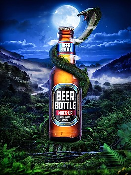 夏季啤酒宣传海报设计