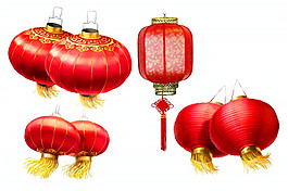 四款红灯笼PS素材下载