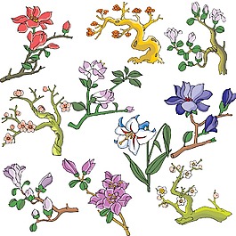 卡通梅花psd素材