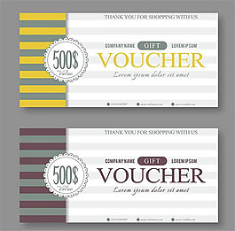 欧式现金券矢量图