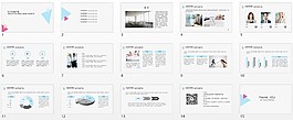 公司简介，蓝色，三角形，团队合作