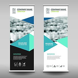 几何图形商务展架图片