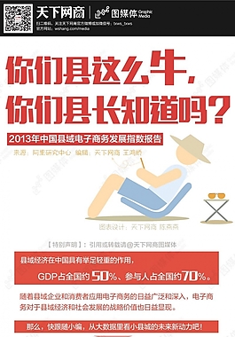 扁平卡通-2013年中国县域电子商务发展指数报告