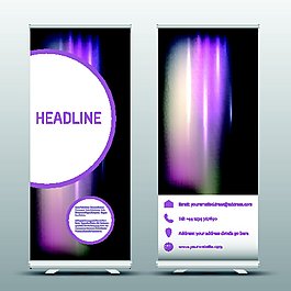 紫色圆环展架图片