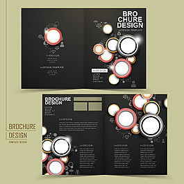 红色光圈效果三折页图片