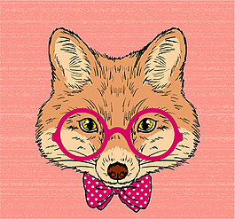 卡通手绘狐狸头像