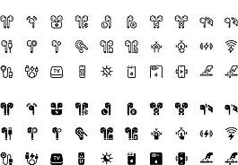 苹果线性图标素材