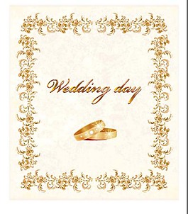 婚礼请帖戒指背景素材模板下载