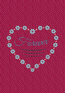 花朵心形卡片模板下载