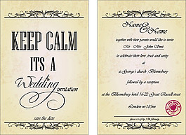 欧式婚礼邀请函模板图片