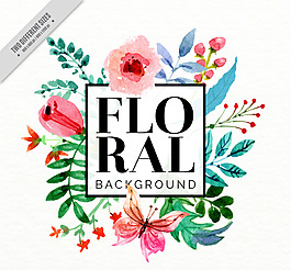 水彩手绘花卉素材