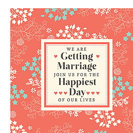 清新花卉婚礼请柬