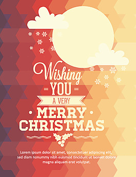 圣诞标语海报矢量素材