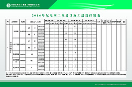 施工进度控制表