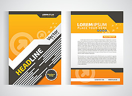 宣传单橙色背景图片