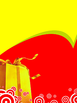 红色黄色促销海报背景