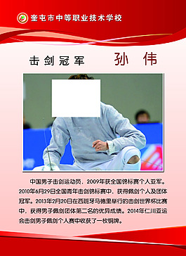 体育冠军海报