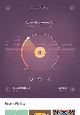 APP音乐界面