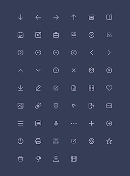 矢量格式52免费的迷你UI图标集 ui