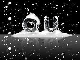 下雪  黑色