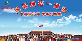 民族团结一家亲展板