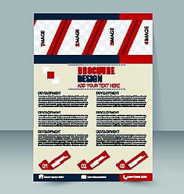 红色宣传单背景图片图片[