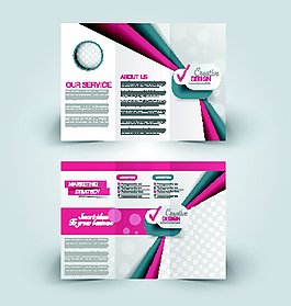 简约时尚三折页设计图片