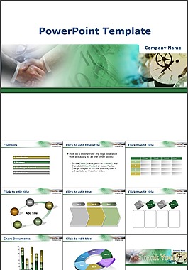 图标分析金融类PPT