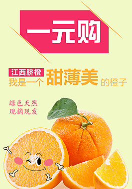 江西脐橙海报
