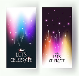 彩色流星雨VIP卡设计图片
