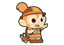 儿童绘画 冒险猴 卡通动物