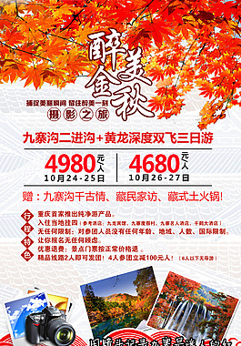醉美金秋旅游海报